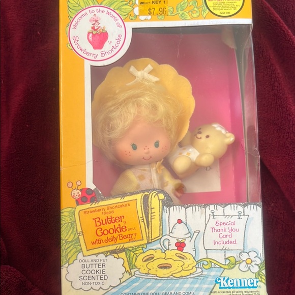 Strawberry Shortcake Kenner 1980’s Butter Cookie Doll with Jelly Bear - Yellow - Picture 4 of 4